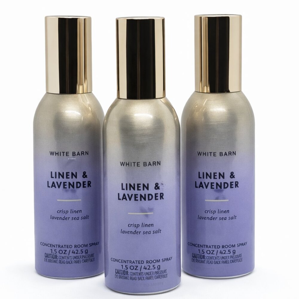 Bath & Body Works 3Pack LINEN & LAVENDER Room Spray